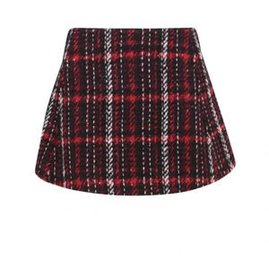 NWT MARNI Speckled Tweed Mini Skirt Black Red White IT 40/US 4
